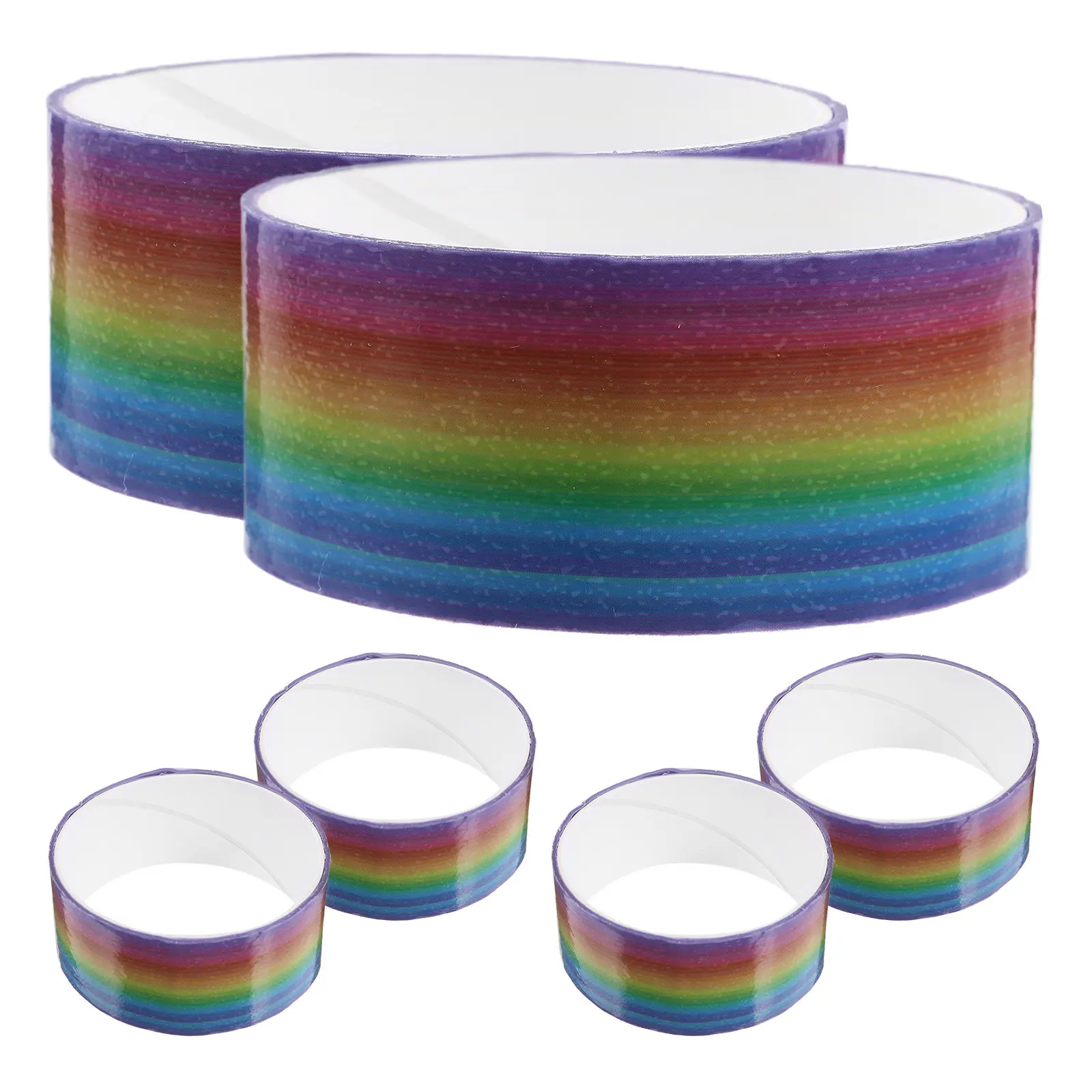 

6 рулонов цветной ленты для скатывания шариков, радужные оттенки, сильная клейкость, многоразовая, для поделок, декораций, развлечений, игр, релаксации