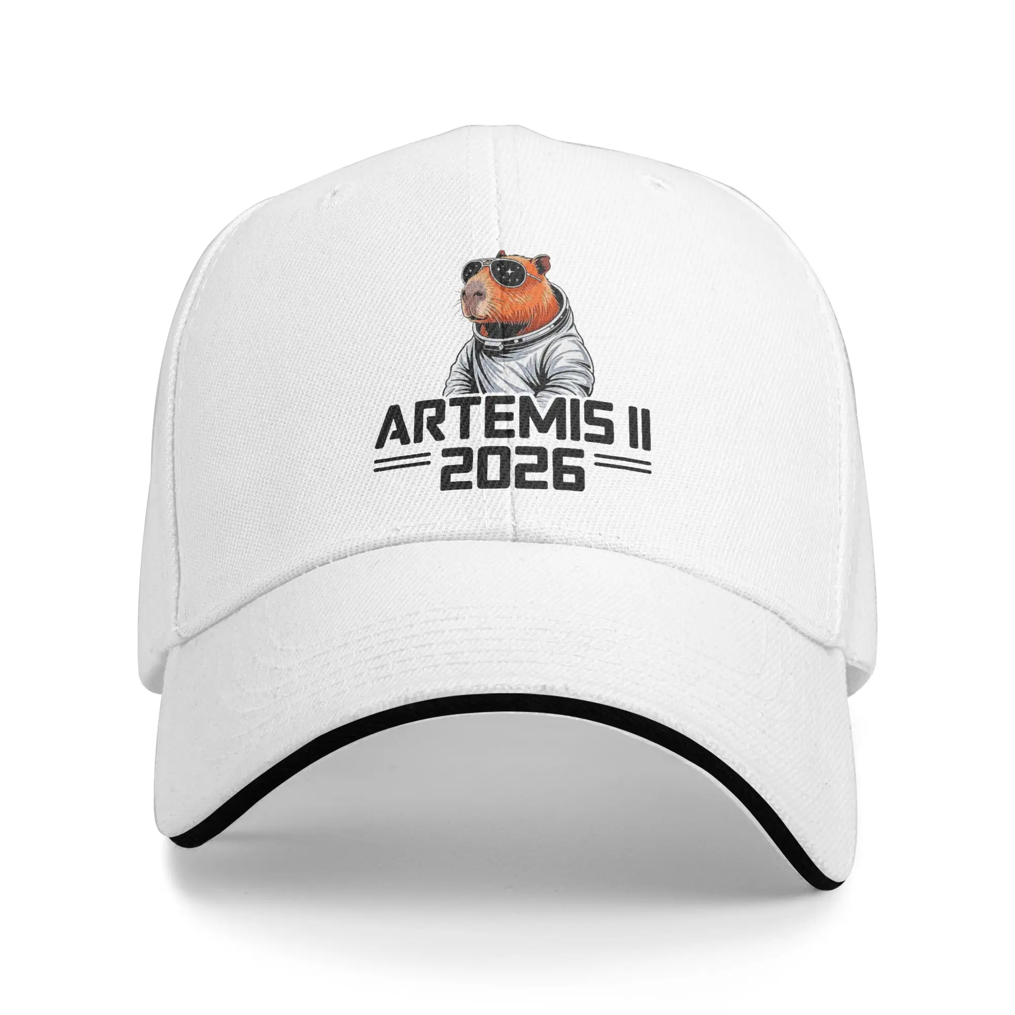 Artemis II 2026 Capybara Astronauts Sun Hat Spring Golf Cap Women Men  2026 Baseball Cap New Outdoor Hats