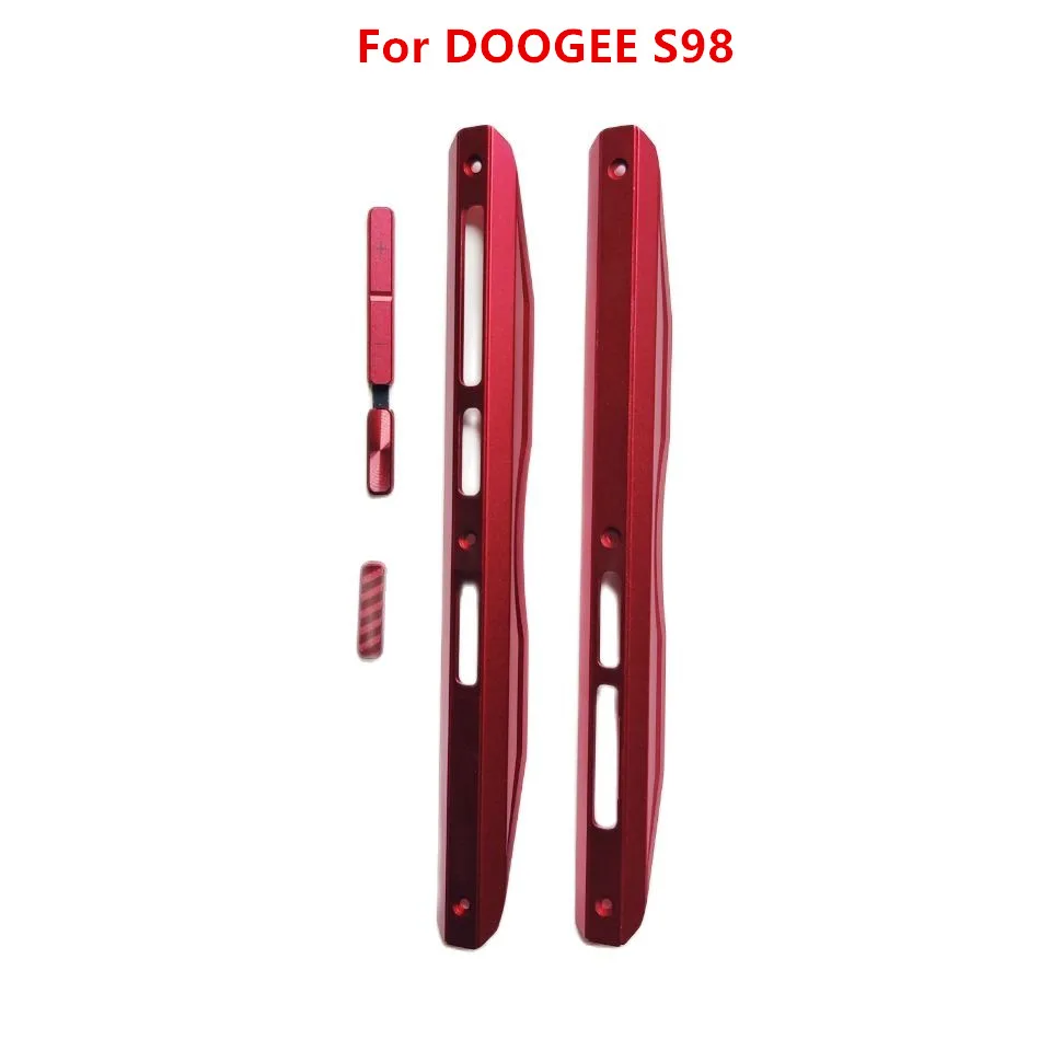 Original For Doogee S98 6.3\'\' Cell Phone Trim Edge Middle Side Metal Frame Repair Housings Cover Bar Volume Key + Power Button