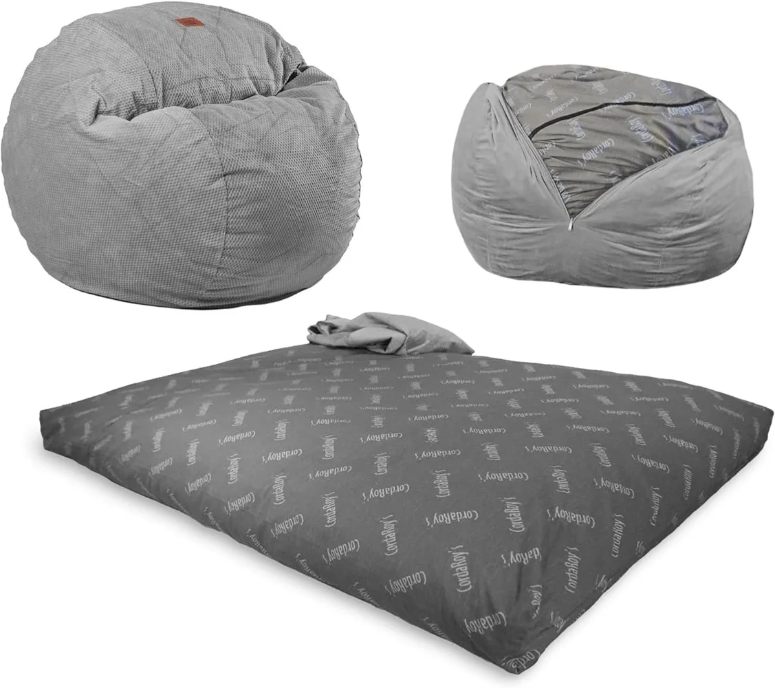 

CordaRoy's Chenille Bean Bag Chair, Convertible Chair Folds from Bean Bag to Lounger, As Seen on Shark Tank