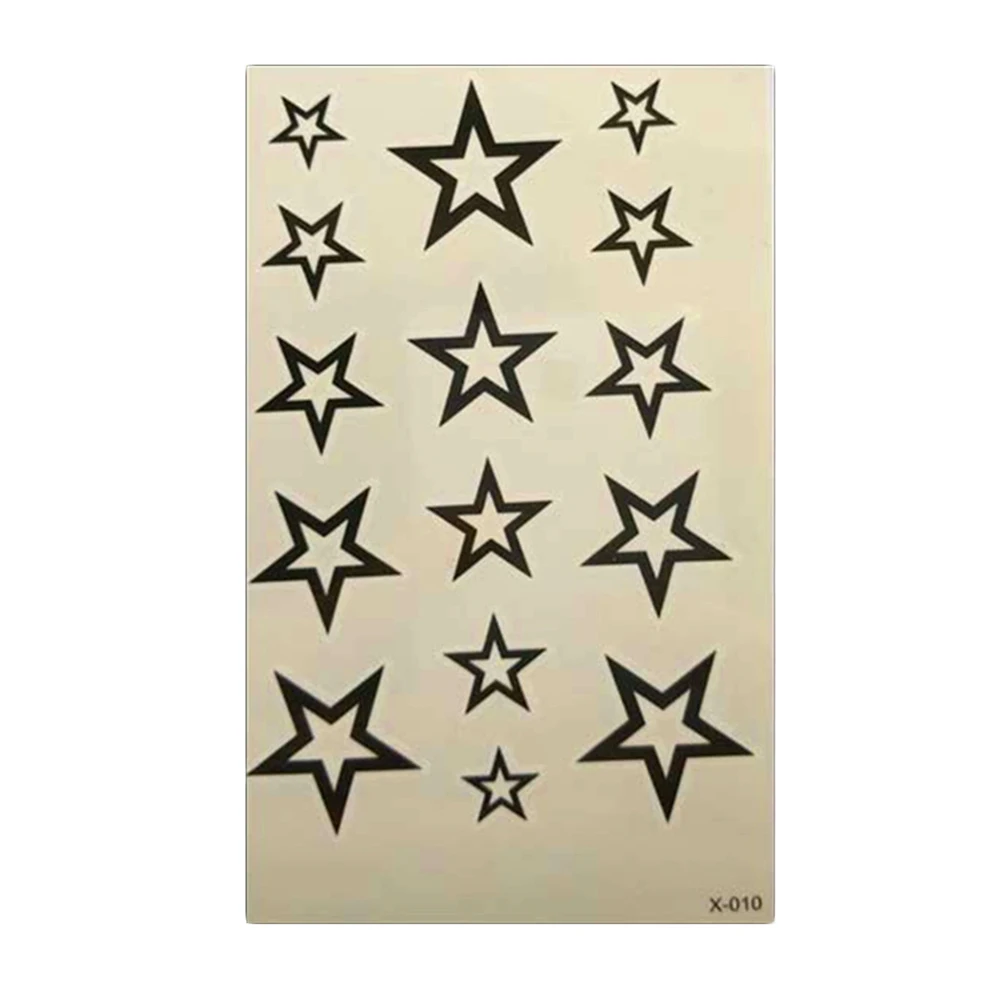 * Hot Sale Hollow Star Water Transfer Star Waterproof Temporary Tattoo Sticker Sexy Product