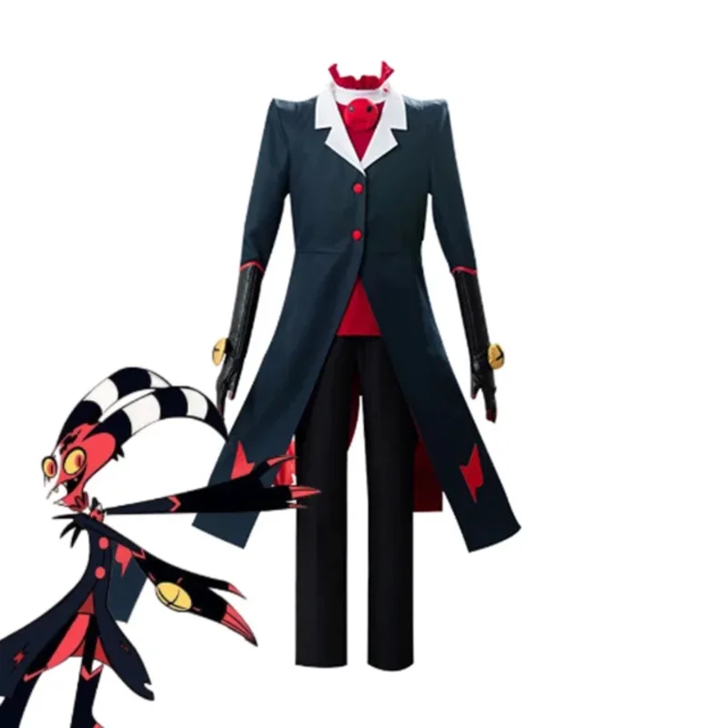 Disfraz de Anime Helluva Boss Blitzo, traje de uniforme de fiesta con cola, traje de Halloween para hombres y mujeres, personalizado