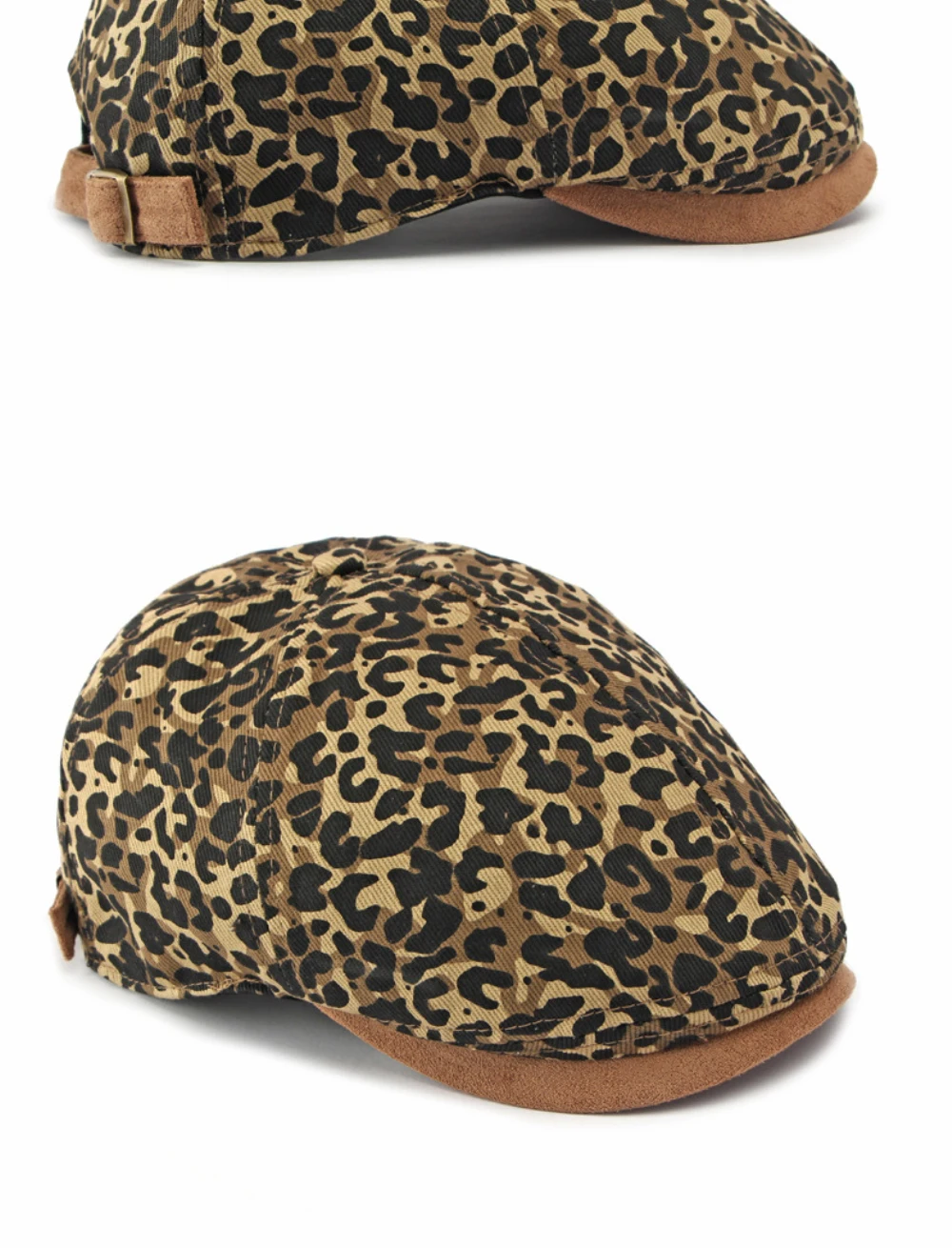 HT5119 Herren- und Damen-Baskenmützen Retro Künstler-Mütze Leopard Ivy Flat Cap Unisex Verstellbare Achteckige Baskenmütze – Detail 7