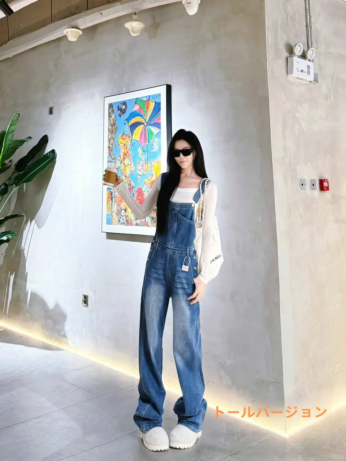 

Женские джинсы с удлиненными штанинами, высокой талией, широкими штанинами, свободного кроя, визуально стройнящие, винтажные, в американском стиле, весенне-осенние, джинсовые комбинезоны