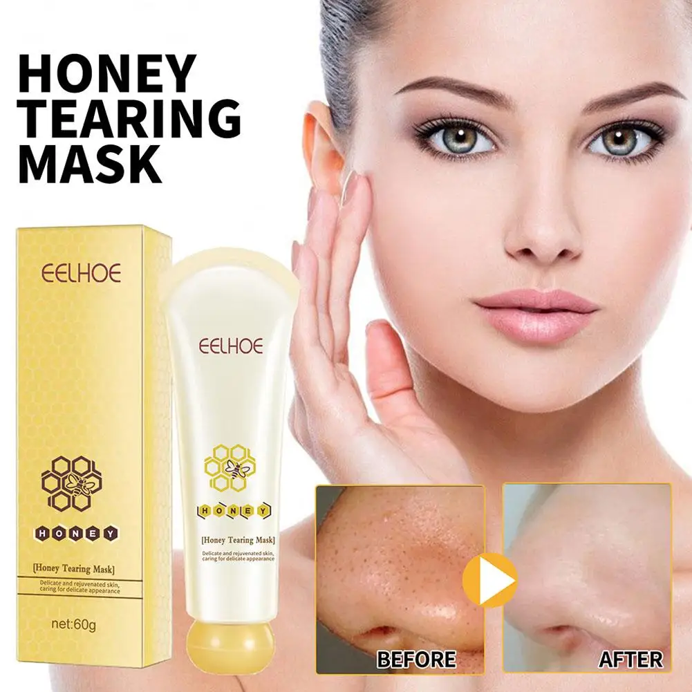 

Honey Tearing Mask Shrinks Pores Peel Off Mask Remove Control Blackhead Cream Care Face Clean Oil Face Skin Deep Skin Pores L7D1