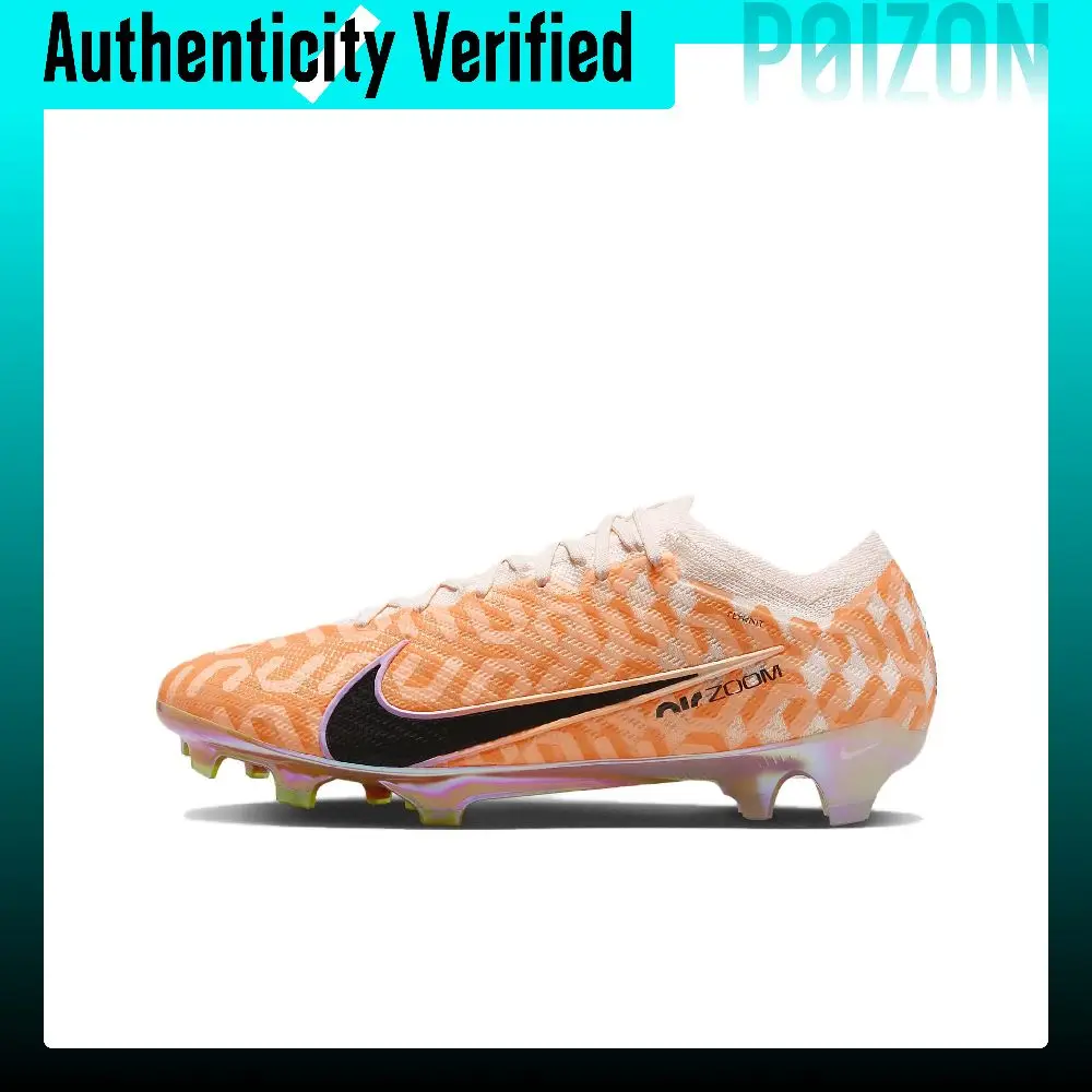 Nike Zoom Vapor 15 FG Firm Ground Natural Grass Abrasion Resistant Soccer Shoes Unisex Orange Black DZ3455-800