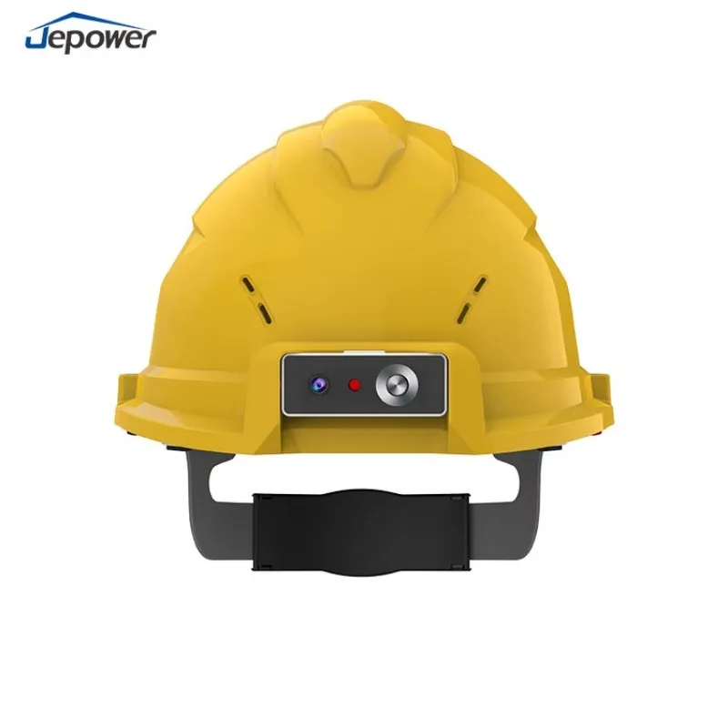 Custom  V Type 4-Suspension Construction Safety Helmet CE Certified  Wifi ABS Camera  Smart Hard Hat