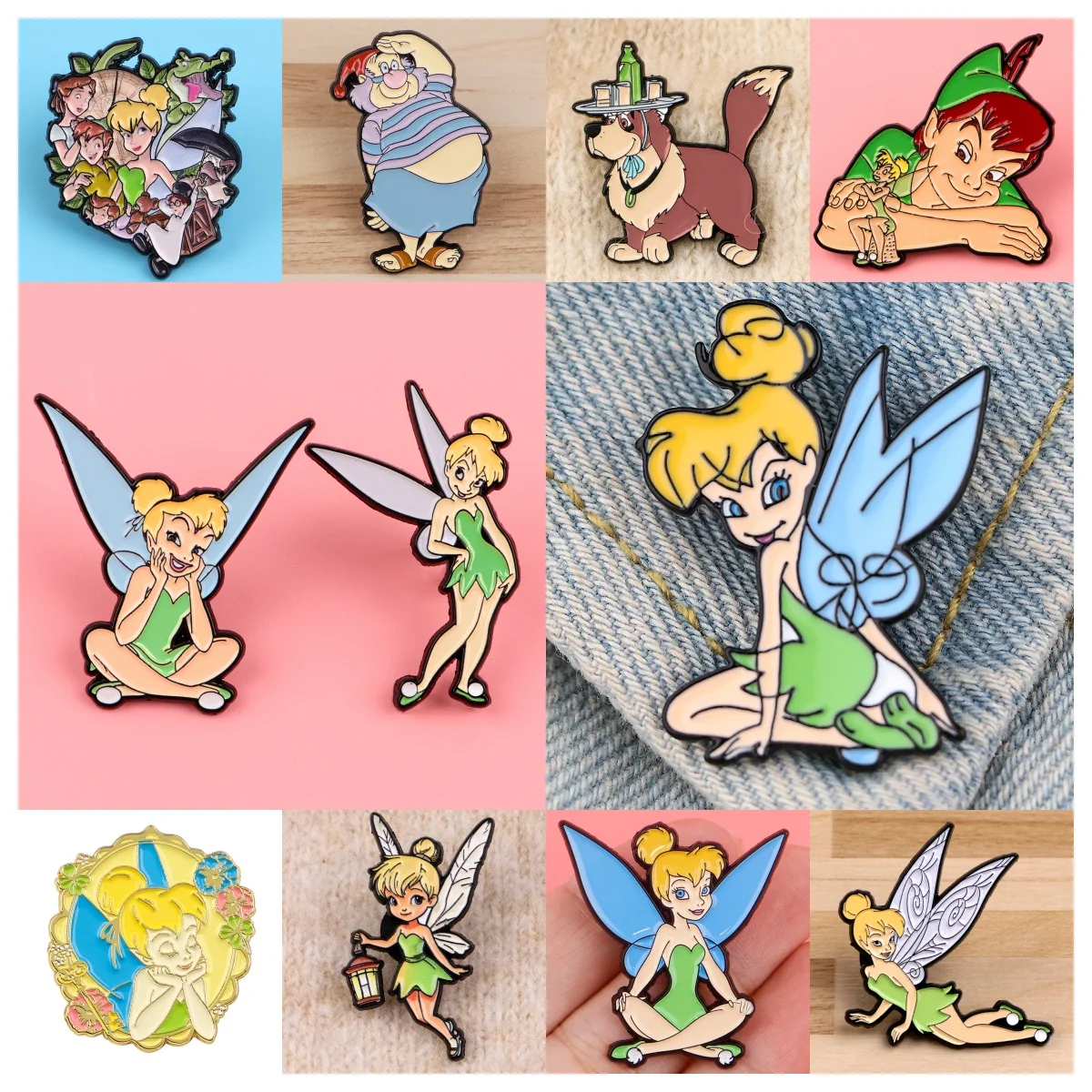 

1-10pcs Mixed Cartoon Character Enamel Pins Fairy Brooch Lapel Pin Badge on Backpack Clothing Accessories Fashion Gifts