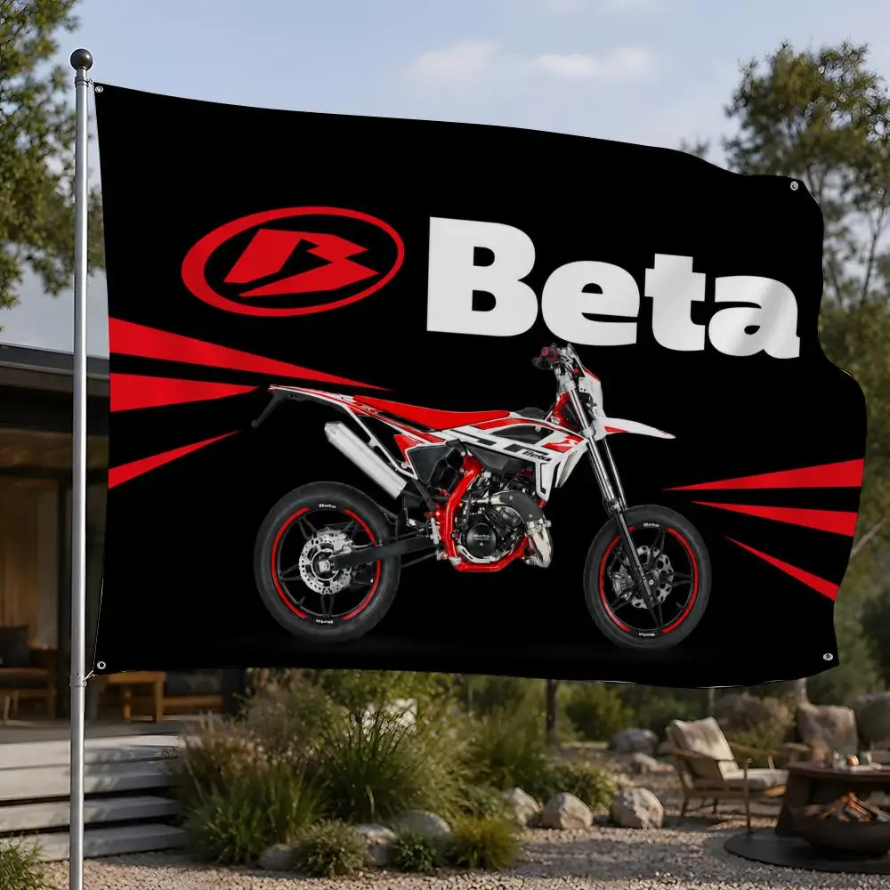 Motorcycle Brand Beta Motorcycles Flags Flags, Room, Dormitory, Camping, Party, Home Decor Gifts