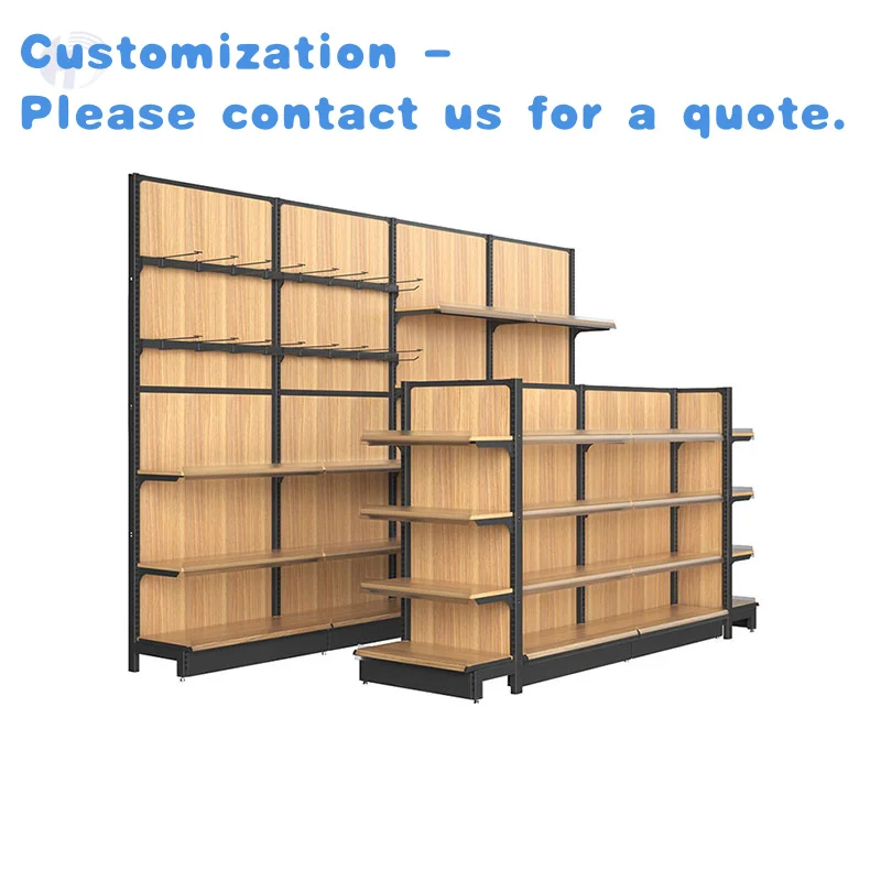 

custom.China Factory Supermarket Advertising Display Stand Shelf Wood Supermarket Store Shelves