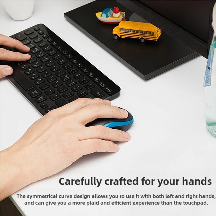لوجيتك M185/M186 ماوس لاسلكي، ماوس ألعاب/مكتب، مناسب للأيدي الصغيرة، USB، Windows/Mac/Chrome OS/Linux