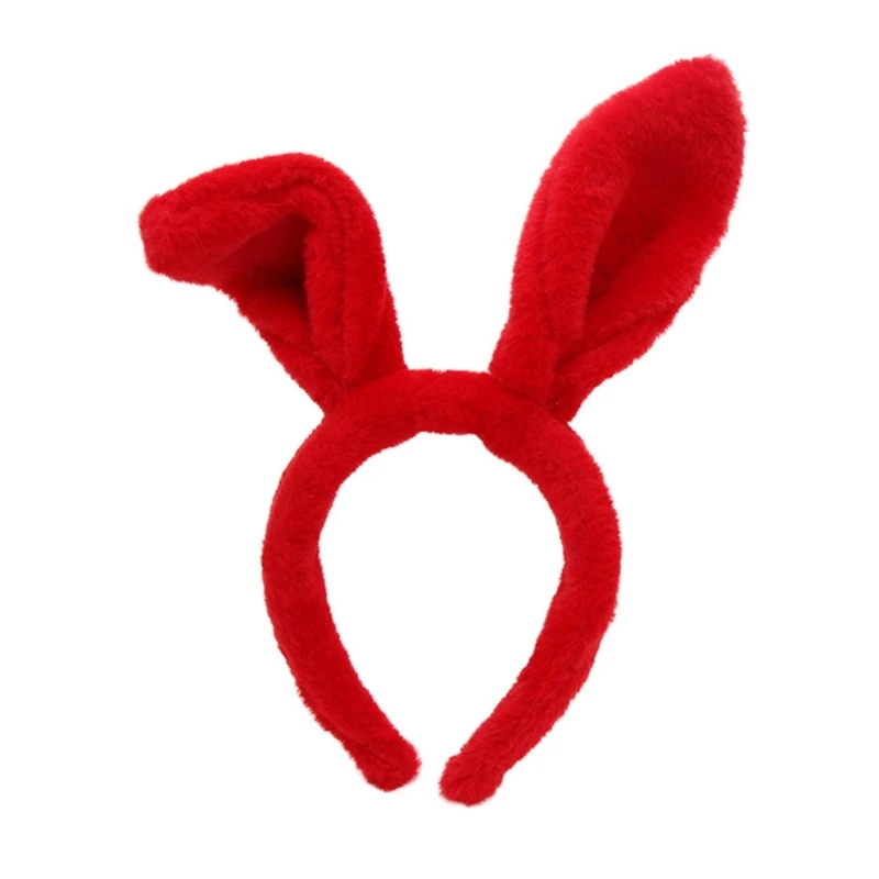 

MXMB Girl Rabbits Headbands Furry Headwear Hairbands Fun Rabbit Ears Headwear