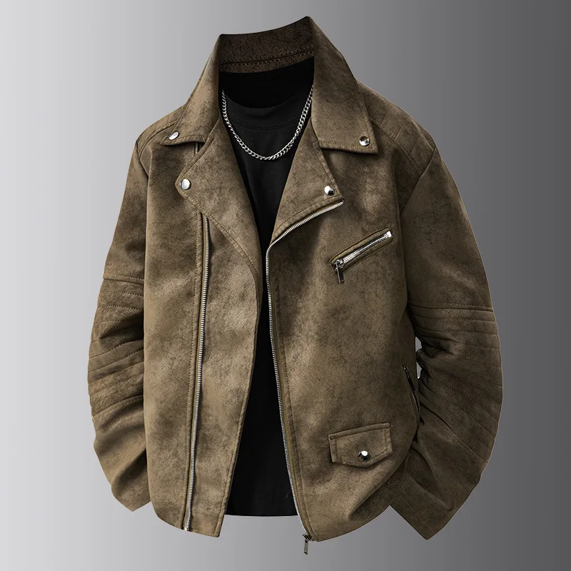 

Classic Men Fleece Lined Thickened Leather Jacket Casual Fashionable Autumn Winter Collection ComfortableSkin Friendly for 2025