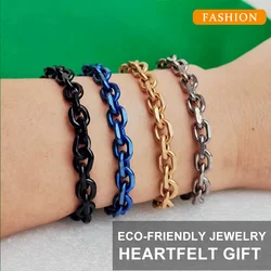 Pure Titanium Bracelet for Men Women Titanium Angle Chain Bracelets Jewelry Gifts for Dad Husband