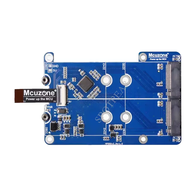 Imagem -05 - Raspberry Pi5 Pcie para M.2 Nvme Placa Adaptadora Ssd Dupla Hat 2280 Suporte a Inicialização do Ssd Nvme Mps2280d