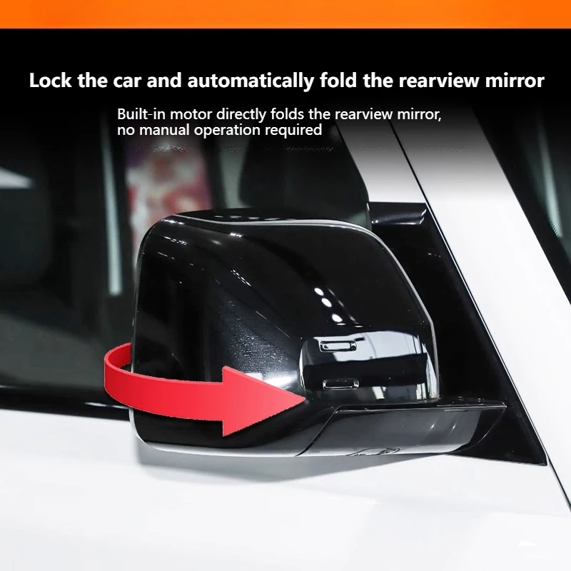 For Chery ICAR V23 Electric Folding Rearview Mirror Motor Auto-Retract When Locking Function Exterior Modification Upgrade Parts