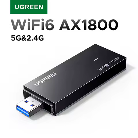 UGREEN WiFi Adapter WiFi6 AX1800 USB3.0 5G&amp;2.4G Dual-band USB WiFi for PC Laptop Wifi Antenna USB Ethernet Receiver Network Card