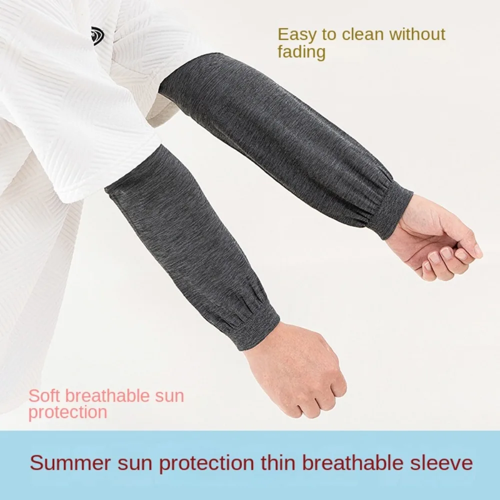 Long Gloves Arm Sleeves Summer Cooling UV Protection Arm Cover Basketball Running Labor Protection Sleeves Men Women