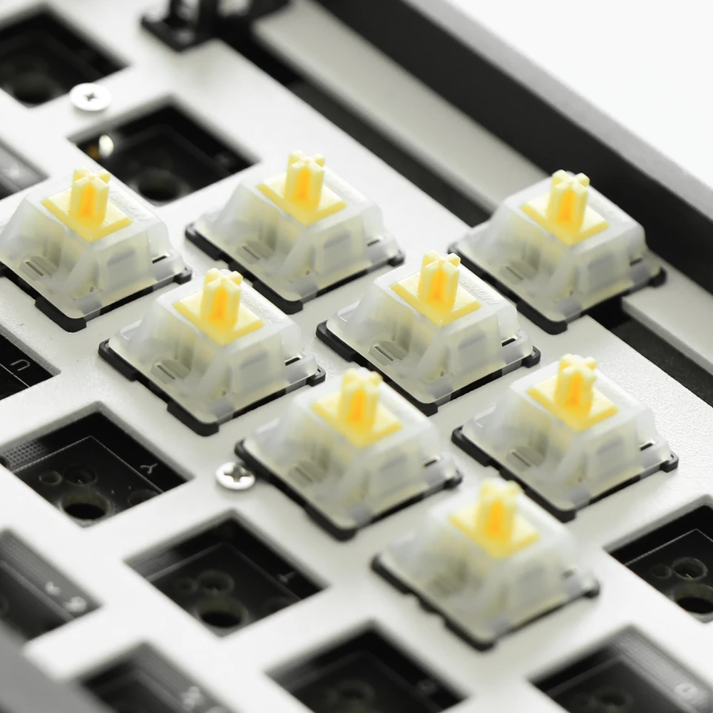 Gateron حليبي علوي أسود أسفل أصفر التبديل الخطي 5pin لمفاتيح لوحة المفاتيح الميكانيكية