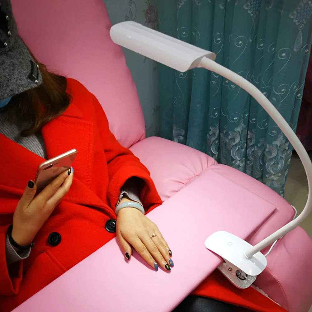 

LED Night Light Touchable Dimmable Flexible Clip-on Desk Lamp Portable Gooseneck Eye Protection Reading Lamp White Bedside Light