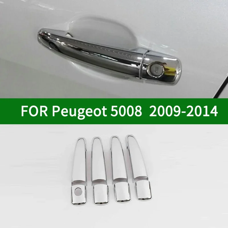 

For Peugeot 5008 2009-2014 Accessory chrome silver car door handle covers trim 2010 2011 2012 2013