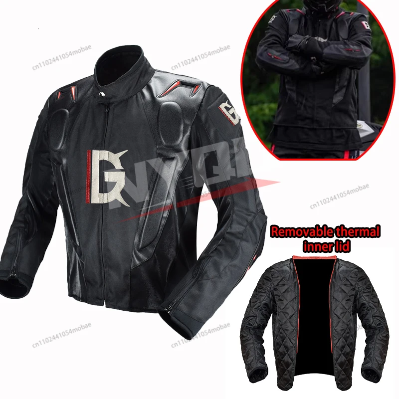 

Мужская мотоциклетная гоночная куртка Four Seasons, противоскользящий вытягивающий костюм, ветрозащитный мотоциклетный костюм Jaqueta Motociclistaannuיל Bravo Bravo