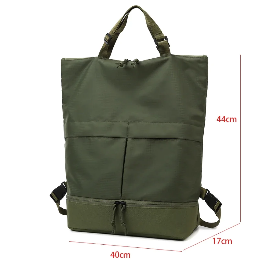 Army Green Nylon Backpack Women And Men Large Capacity Casual Travel Backbag Versatile Unisex Waterproof Oxford School Bag Big