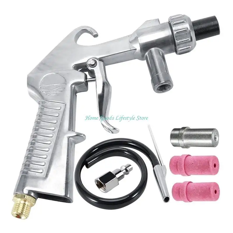 

E74E Sand Blaster Blasting Grit Shot Feed with Nozzles Tip Rust Remove Abrasive Sand Blasting
