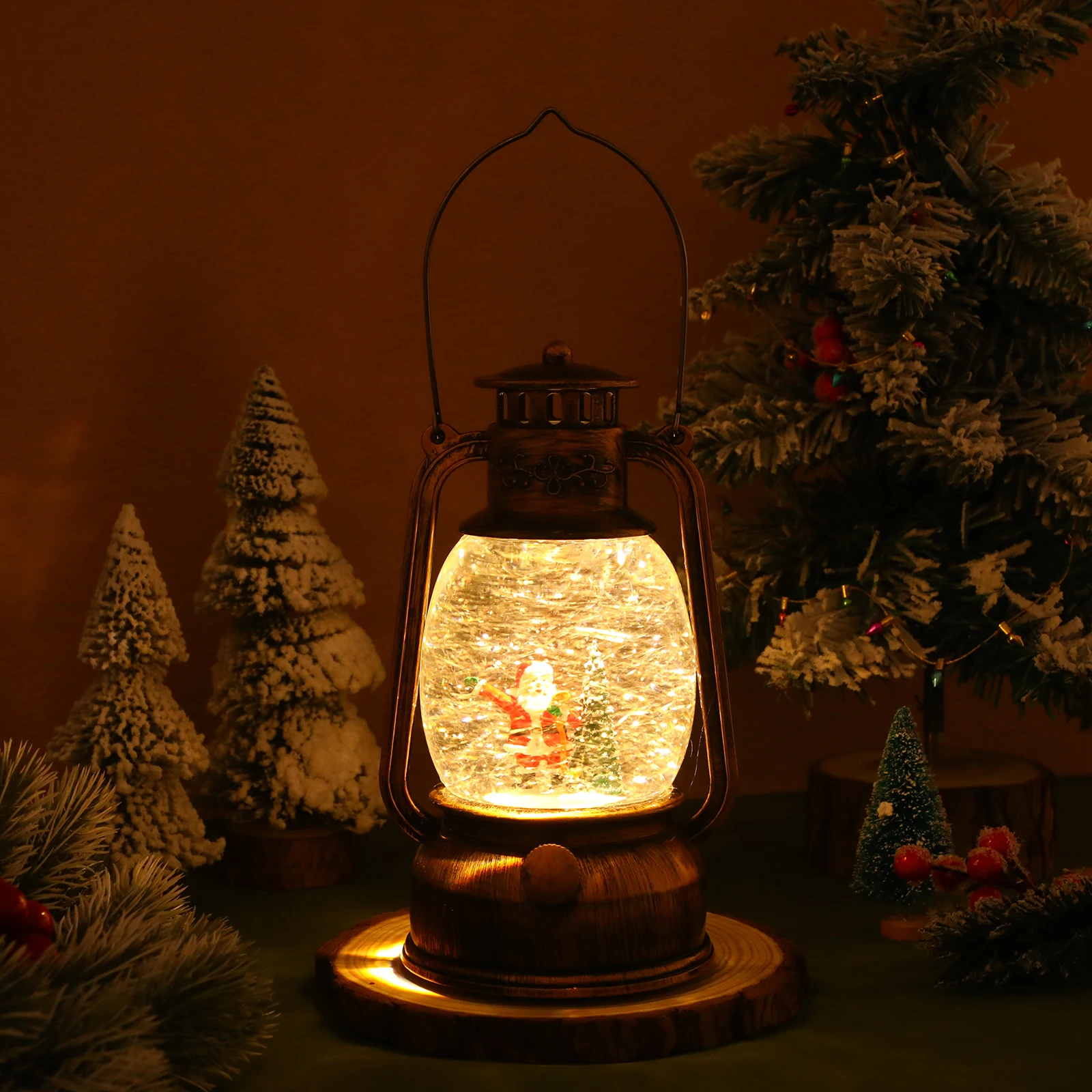 

Christmas Music Box Santa Snow Globe Lantern Lights Glitter Adult Boxes Globes for Adults Decorations Indoor