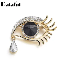 Charm Eyes Tear Drop Crystal Brooch Pin Clothes Accessories Jewelry Brooches For Wedding Z021