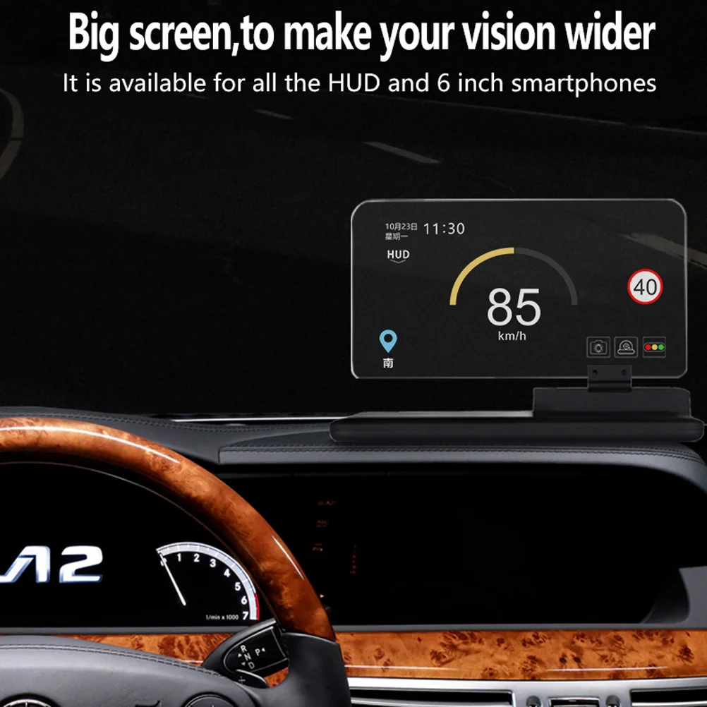 

Display Car Phone GPS Navigation Reflector Universal Smart Mobile Cell Phone Holder Mount (Black)