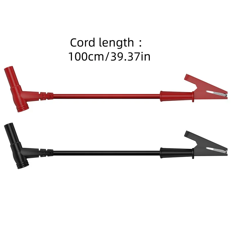 19A 100CM Alligator Clip to Banana Plug Test Cable Lead Connector Dual Probe 4mm Crocodile Clip For Multimeter Measure Tool