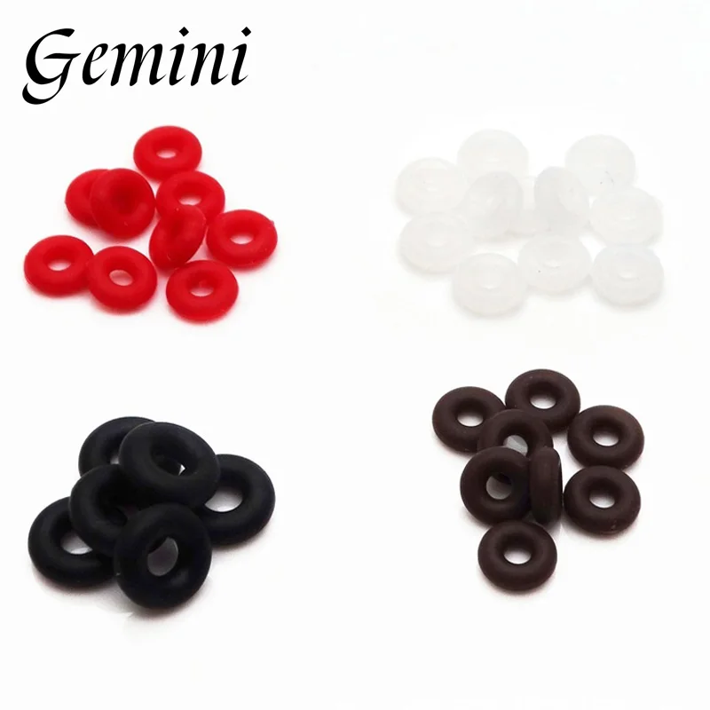 

100pcs Elastic Rubber O-Ring Positioning Beads Charms Elastic Assortment Washer Gasket Sealing Ring for Leather Jewelry Making