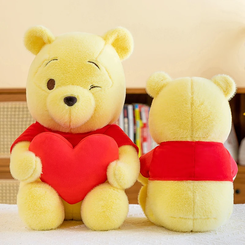 New Disney Winnie The Pooh Love Plush Toys 30/40/50cm Kawaii Anime Plushie Dolls Pooh Bear Stuffed Pillows Gifts for Childrens