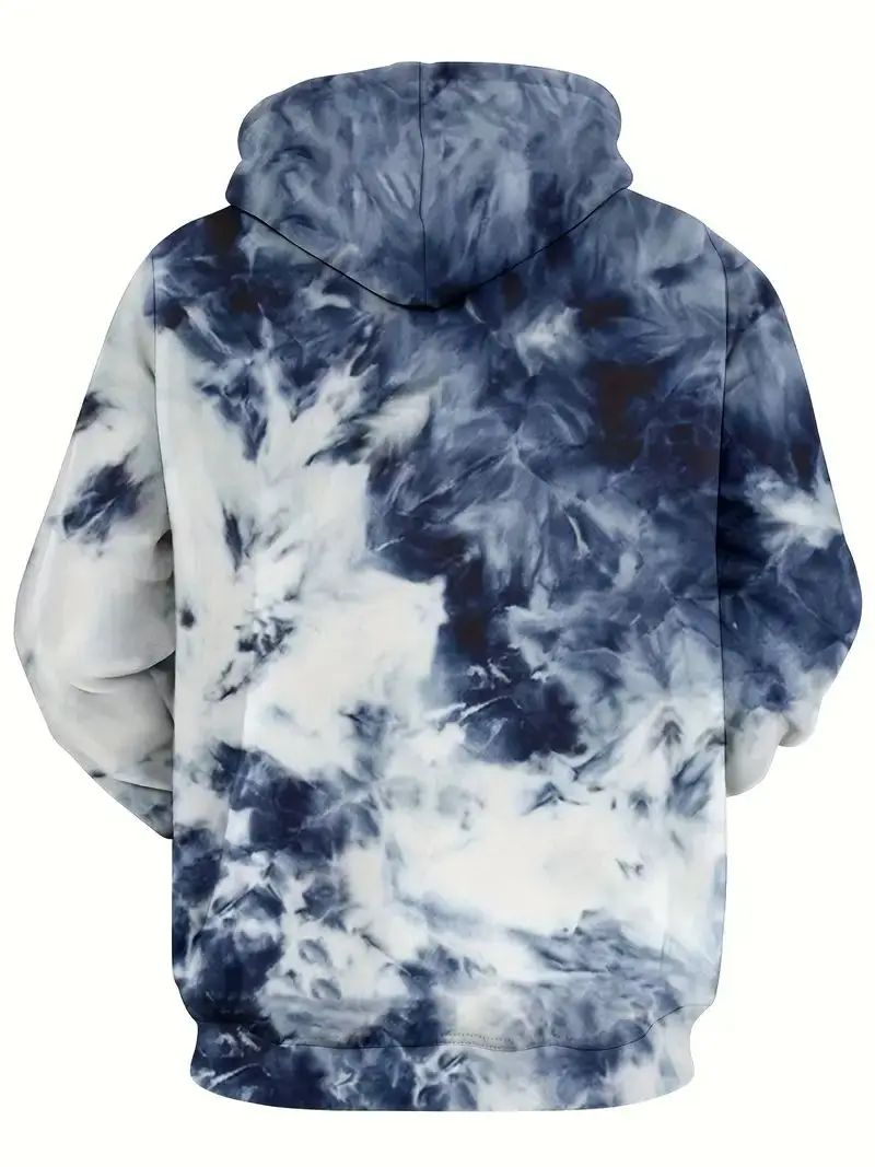 Men painted style handsome hoodie, men casual pattern design hoodie street trend autumn and winter clothing, as a gift