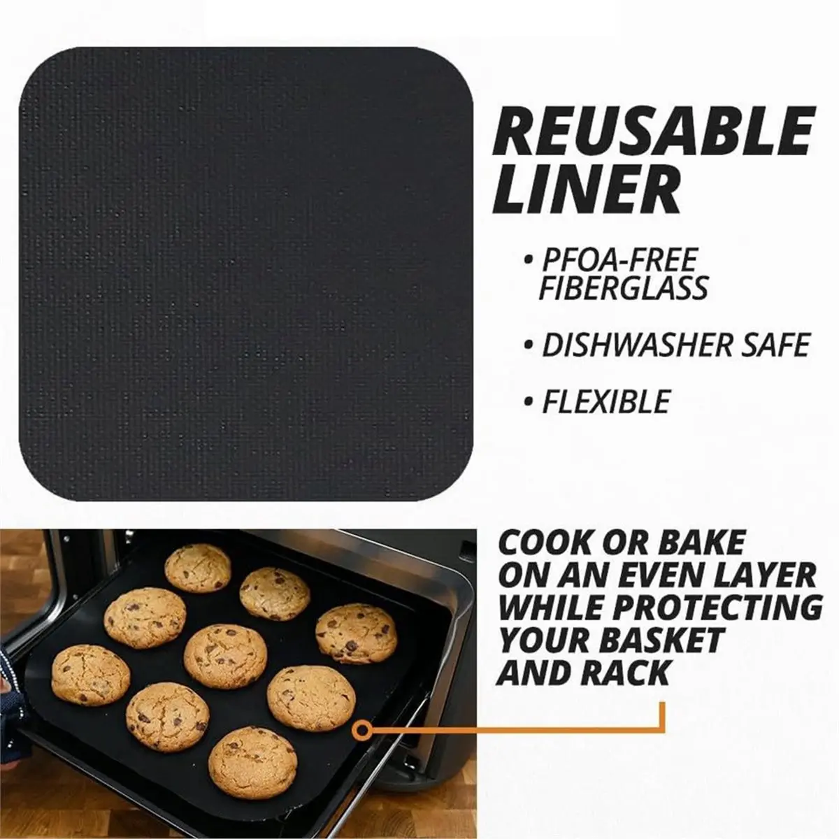 (A99Z) Air Fryer Rack for Multicooker SFP701 Airfryer Oven and Slow Cooker with Reusable Airfryer Liners