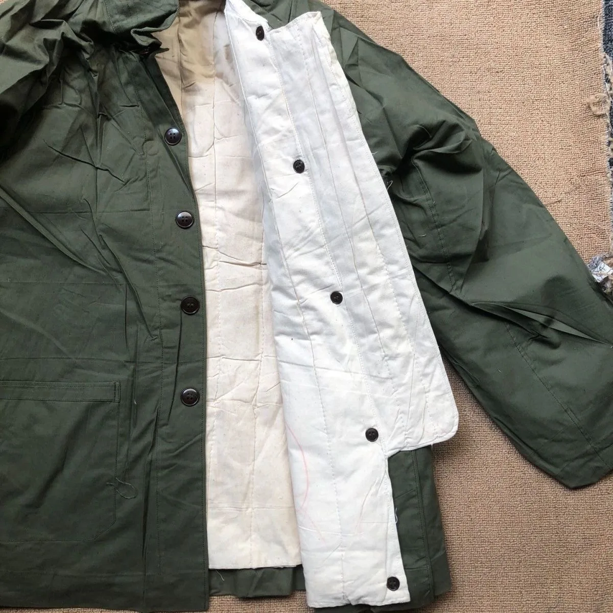 

Classic Sle Removable Cotton Padded Jaet with Outer Cover Warmth for Winter Youth Casual Loose Fit Long Sve Coat