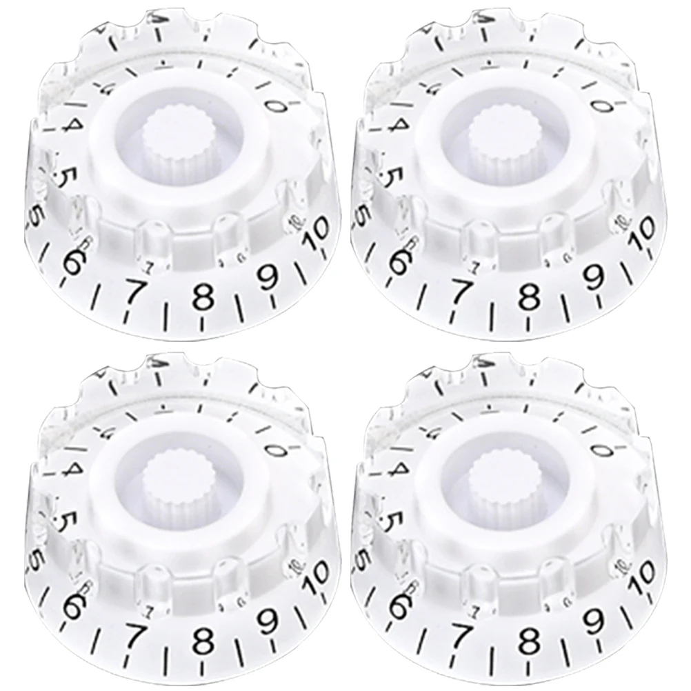 

4 Pcs Instrument Guitar Knob Electric Plastic Input Potentiometer Caps Replacement