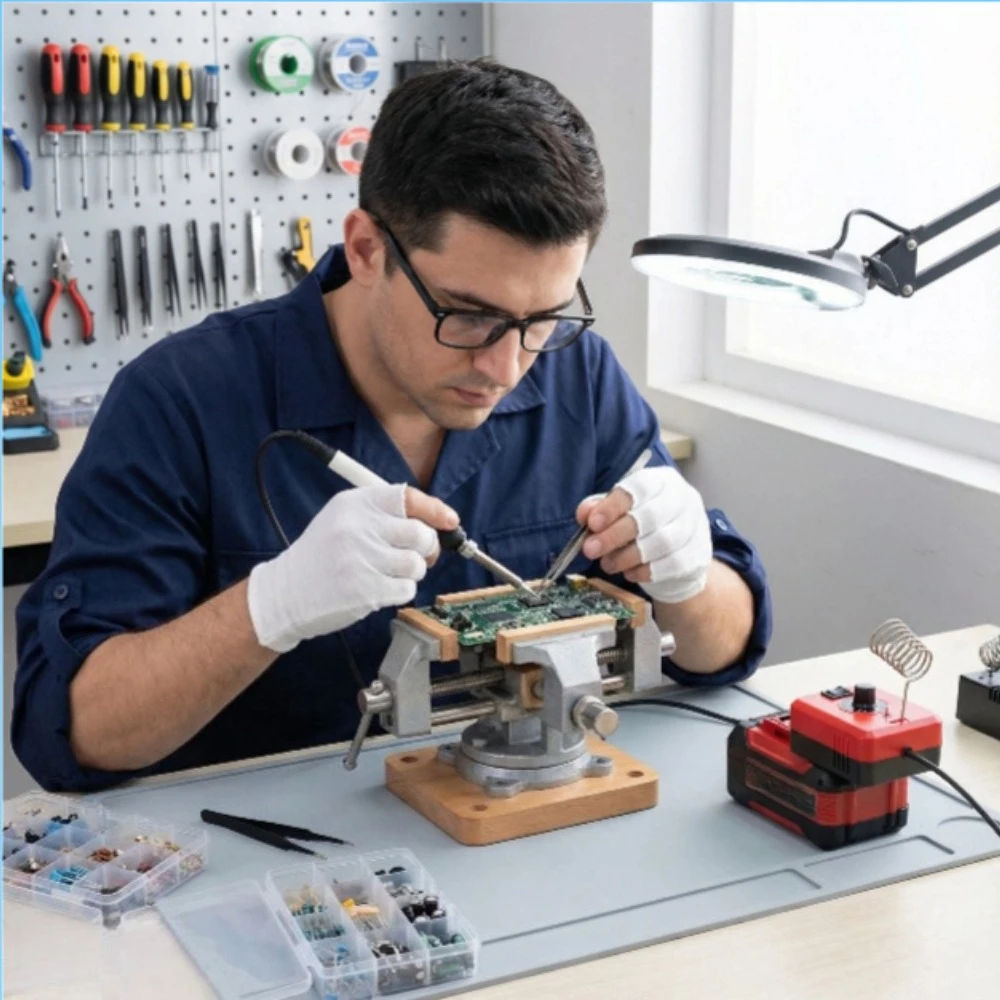 

T12 Soldering Station Portable Electric Network Iron for Ozito 18V Lithium Ion Home Repair Welding Tools(No Battery)