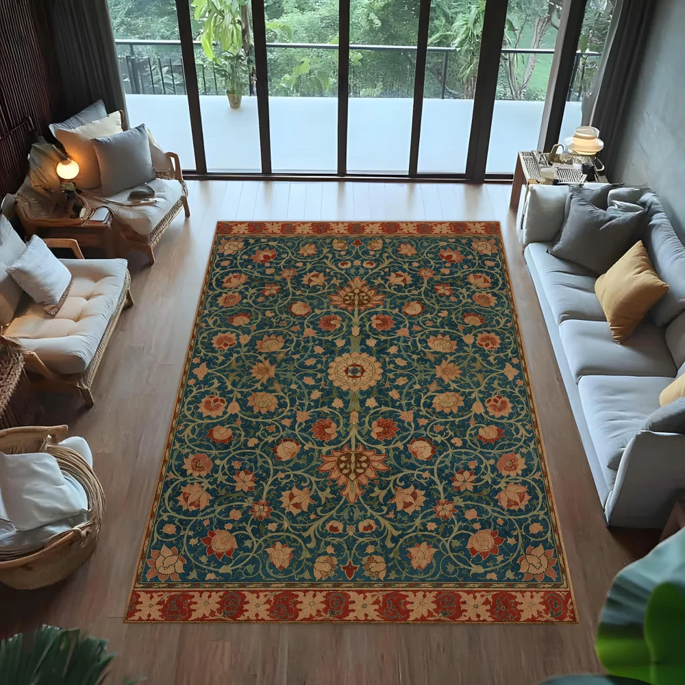 Retro Navajo Star Geometric print large Rug,living room floor mat,bedroom,study Entry Door Mat,Washable Rug,Present