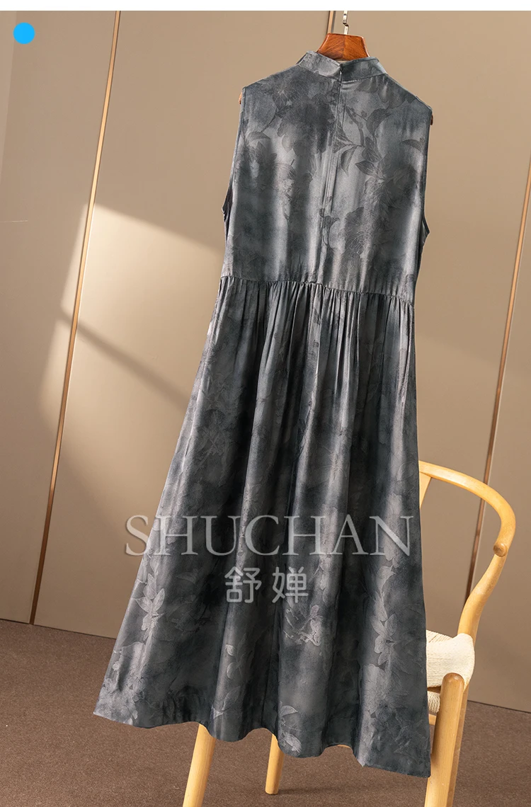 Novo estilo chinês incluindo seda cheongsam colarinho jacquard colete vestido feminino 51b0 vestidos de festa vestidos de casamento para mulher