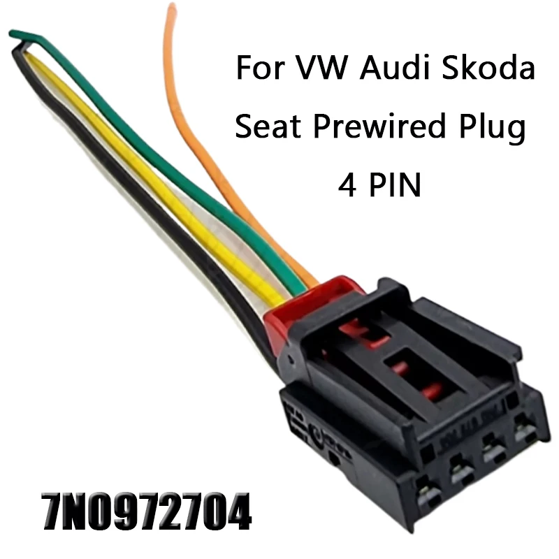 Image of 1 Stück Auto-Rücklicht-Steckverbinder Verkabelungsbaum Vorverdrahteter Stecker 4-polig 7N0972704 Autoteile für VW Audi Skoda Seat