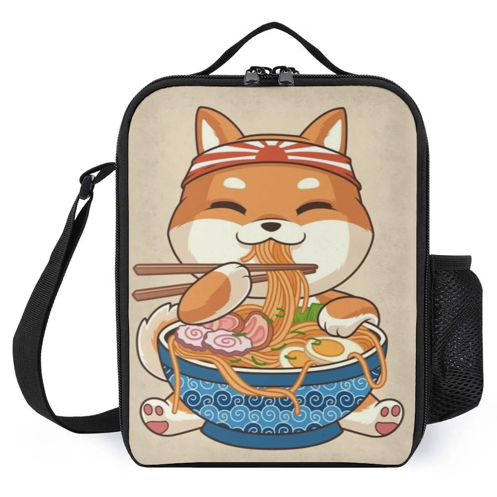 

Ramen Shiba Inu Dog Lancheira Printed Child Picnic Bag Cooler Lunch Bag Insulation Lunch Box Bag