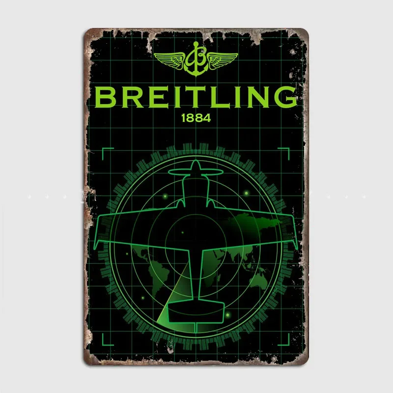 Breitling Retro Airplane wall decor  neon sign  garage  home decor  room decoration  home decor Wall art  metal wall decor anime