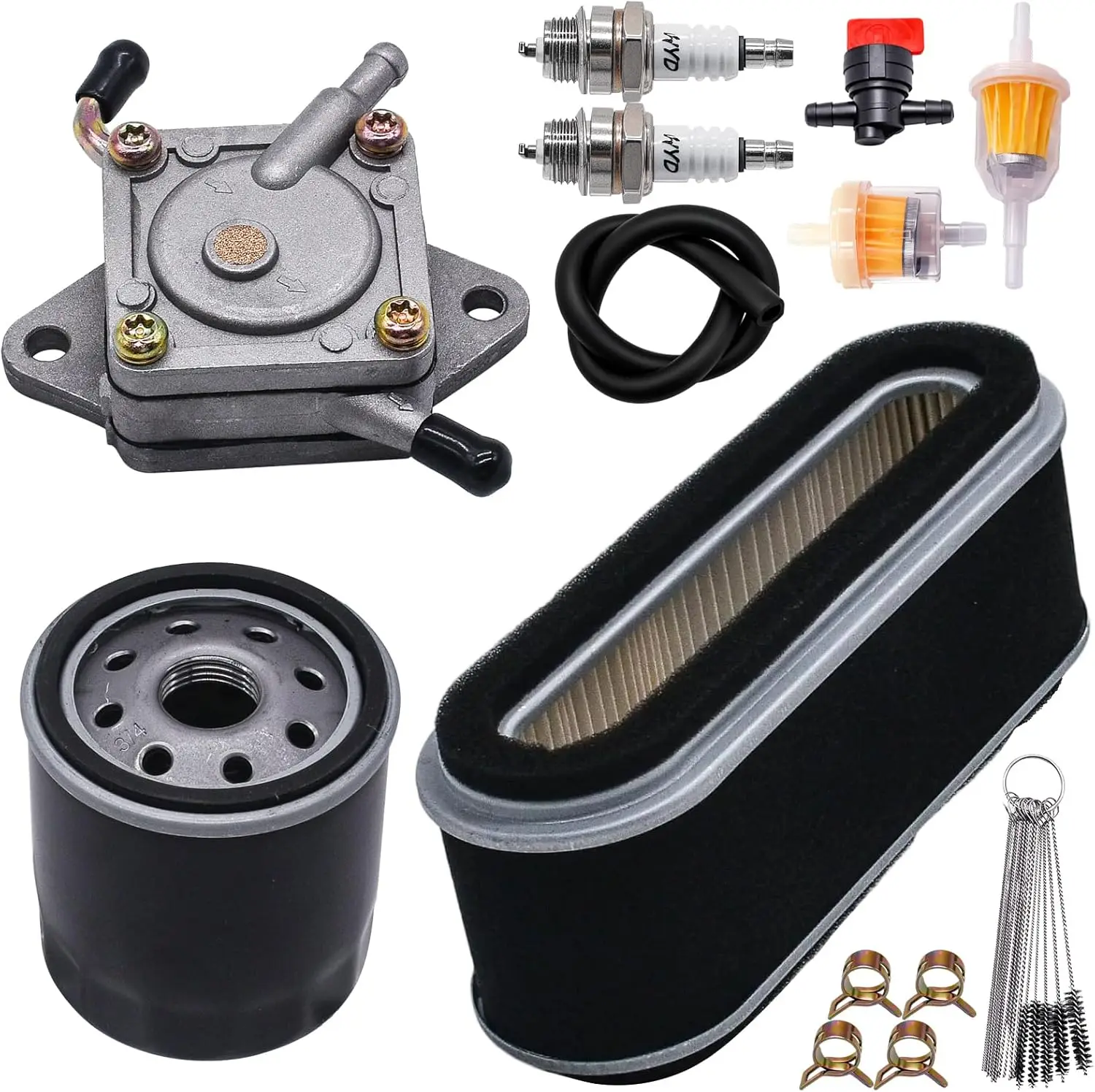 11013-2021 Air Filter Fuel Pump AM109212 Fit for John Deere 112L 160 165 GX95 RX95 SRX95 and SX84 Riding Mower with Oil Filter