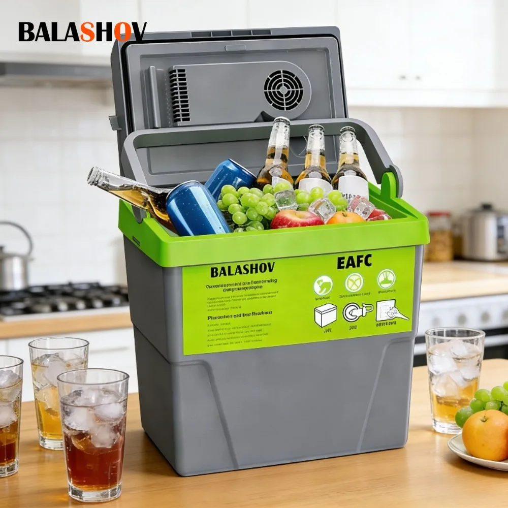 Mini Refrigerador Portátil de 20L, Enfriador y Calentador, Refrigerador de Doble Uso para Casa y Auto, para Camping, Viajes, Refrigerador Eléctrico para Exteriores