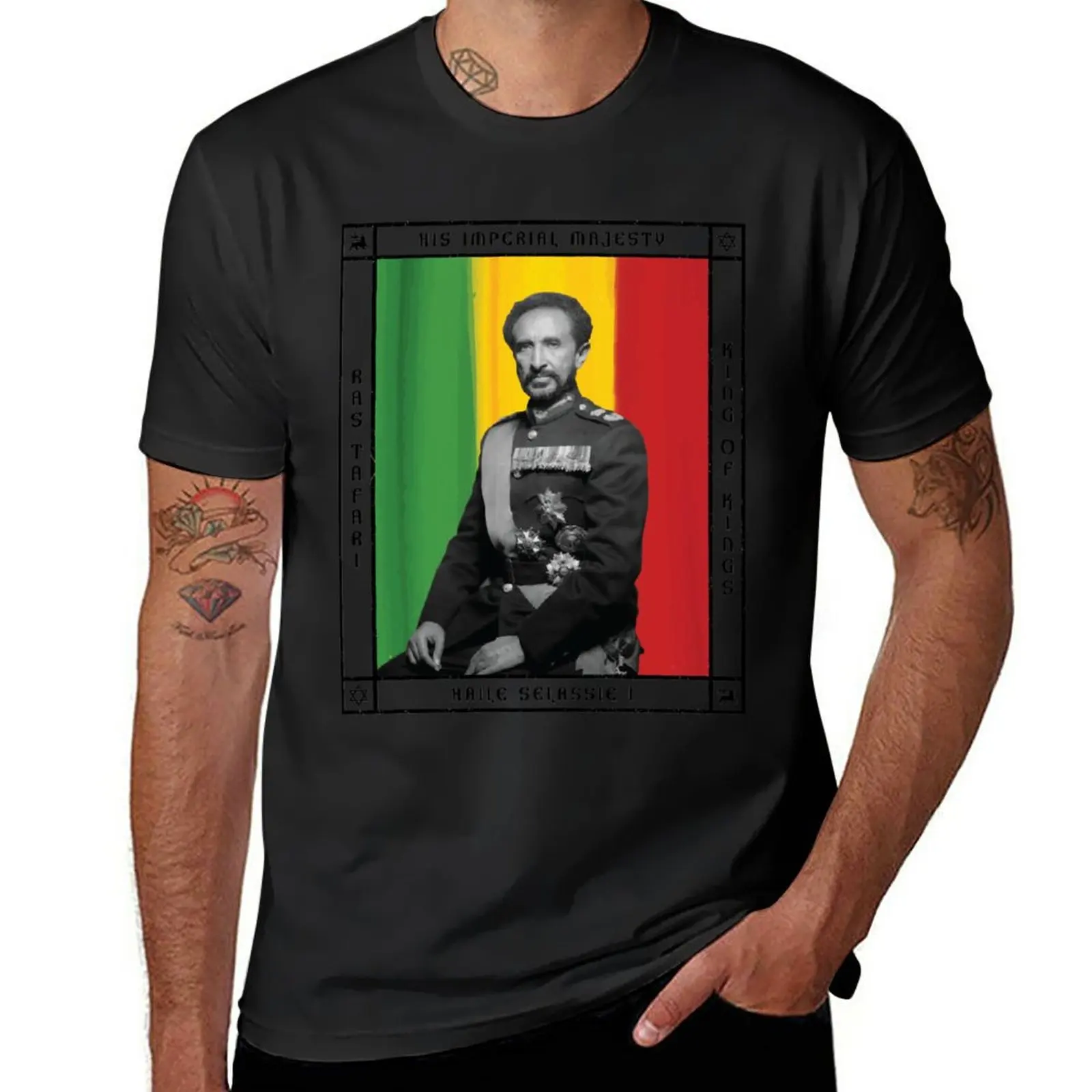 New His Imperial Haile Selassie I King Of Kings T-Shirt anime quick drying t-shirt cat shirts mens t shirts pack