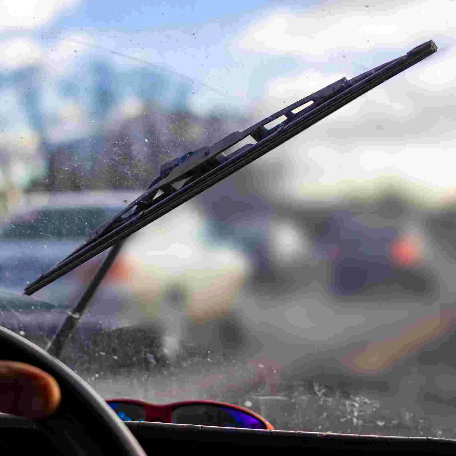 2 Pcs Car Boneless Frameless Windshield Wiper Auto Windscreen Strip Rubber Stripe