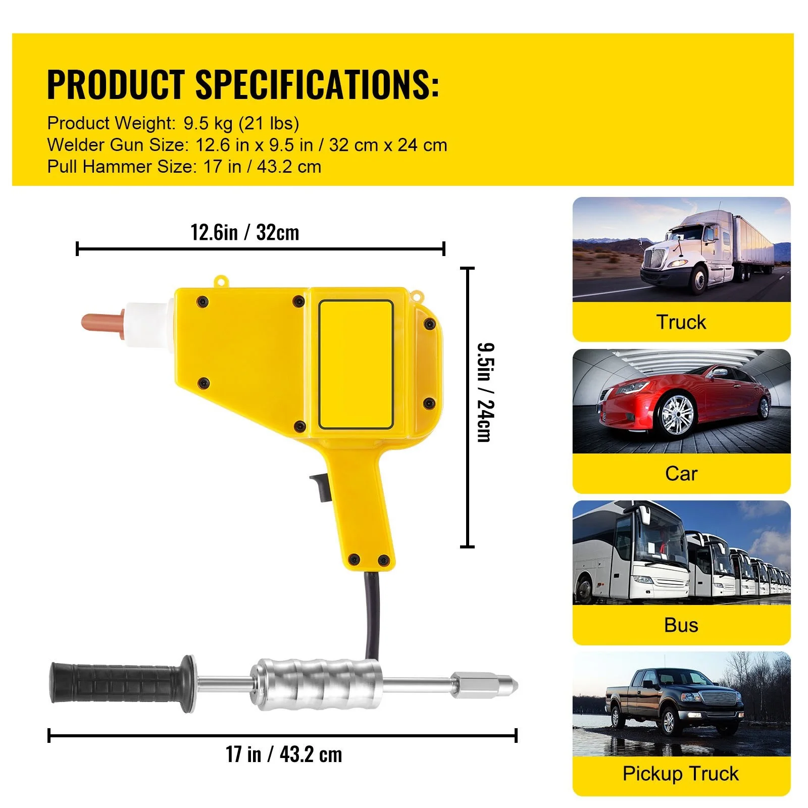 Kit di riparazione per ammaccature per carrozzeria Auto Kit di saldatura per perni 800VA Kit di strumenti per la riparazione della carrozzeria