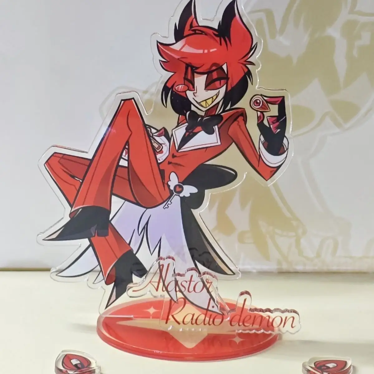 Alastor Acrylic Standee for Hotel Fans Double Sided Anime Figure Cute Desk & Room Decor Sending Friends Cartoon Desktop Ornament